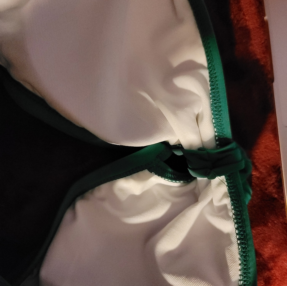 NWT CLASSIC RETRO BIKINI CUT OUT KNOT FRONT HIGH WAIST LEG RUCHED SLIMMING SWIM - Picture 8 of 9